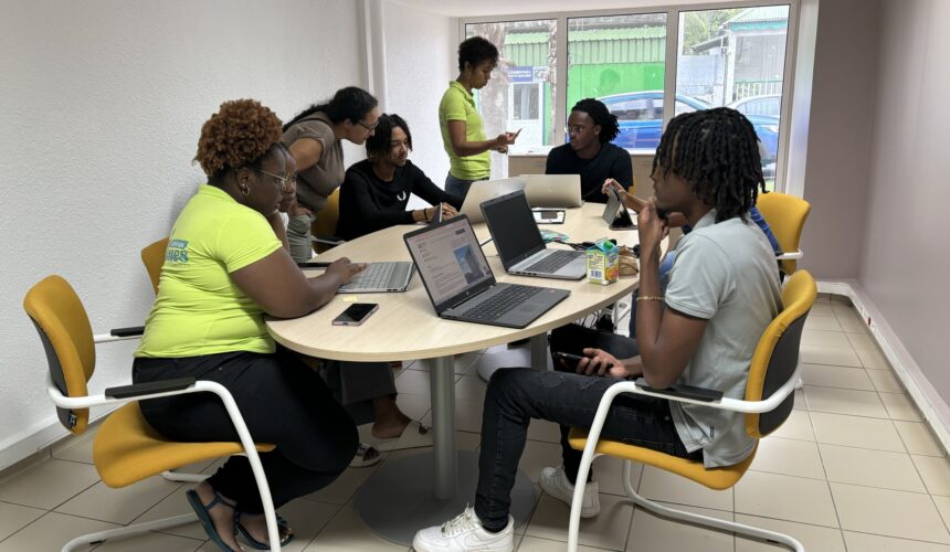 Une mobilisation limitée lors de la première journée des ateliers parcoursup du Crij Guadeloupe, jeudi 22 février 2024 à la Maison de l'insertion de la cohésion sociale à Petit-Bourg. Photo : FB Petit-Bourg