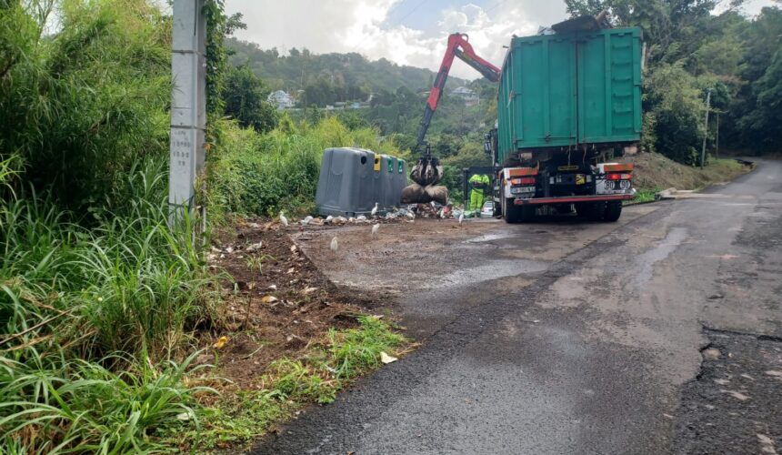 La décharge sauvage du quartier Vieux Chemin a été traitée le 27 février 2024 à Gourbeyre qui vise le 0 déchet. Photo: FB Ville de Gourbeyre