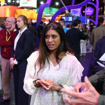 Prisca Thevenot, ministre déléguée chargée du Renouveau démocratique de la France au salon des startups technologiques et de l'innovation Vivatech à la Porte de Versailles à Paris, le 23 mai 2024. Photo : Philemon Henry / Sipa / 2405231910