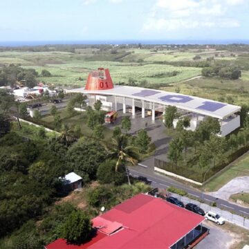 La maquette de la nouvelle caserne des pompiers à Grand-Bourg de Marie-Galante, a été dévoilée au public ce vendredi 21 février. Photo : MoMa architecture