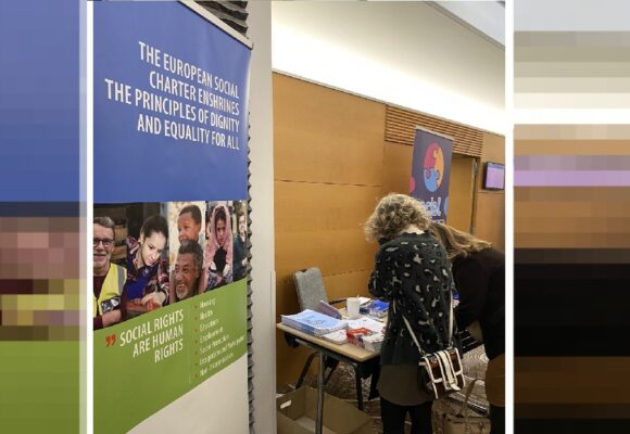 En décembre 2024, le comité européen des droits sociaux organisait une table ronde avec pour mot d’ordre : les droits sociaux sont des droits humains ! Photo : CEDS