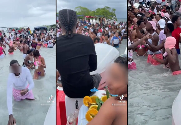 Illustration d'une boat party en Guadeloupe, avril 2022. Photo : Capture écran Twitter DR