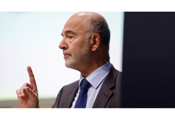 Pierre Moscovici 1er président de la Cour des Comptes. Le 31 mars 2025 à la célébration des 10 ans de l’Observatoire de l’inclusion bancaire (OIB) à la Banque de France. Photo : Romuald Meigneux / Sipa