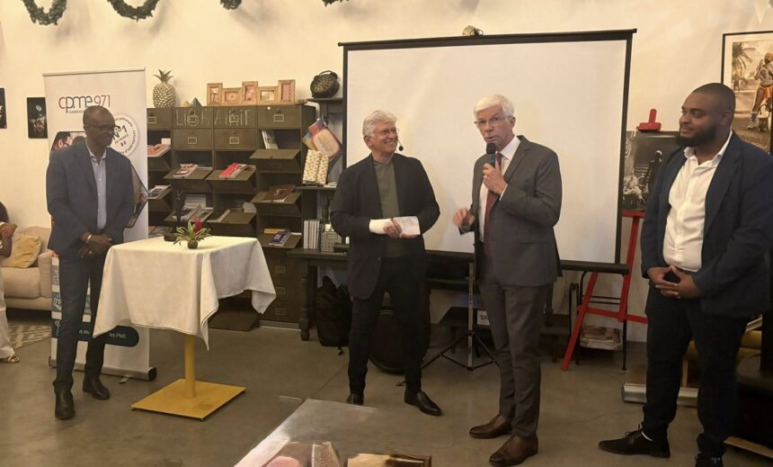 Le préfet de la région Guadeloupe a assisté aux vœux du syndicat des petites entreprises -CPME-, le 23 janvier. Il y a rappelé que « notre pacte social repose sur une économie saine, dynamique, qui offre du travail, qui crée de la valeur ajoutée locale et qui s’inscrit dans un dialogue social de qualité ». Photo : Préfecture de Guadeloupe