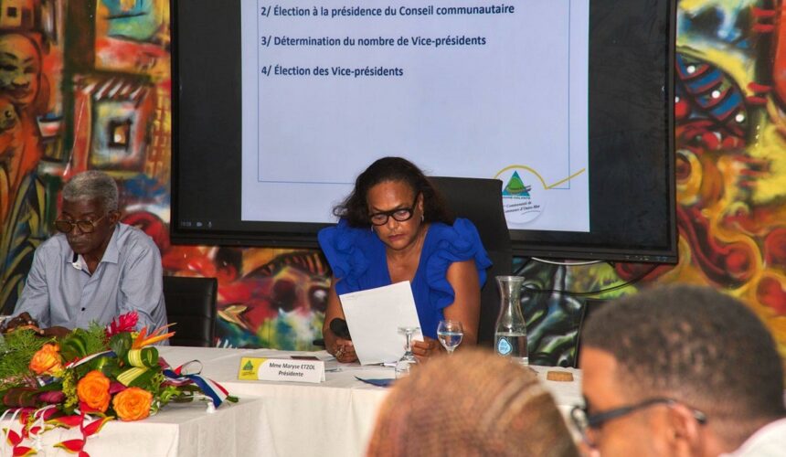 Maryse Etzol (photo ci-dessus) a été réélue, mercredi 8 avril, présidente de la communauté des communes de Marie-Galante (CCMG)