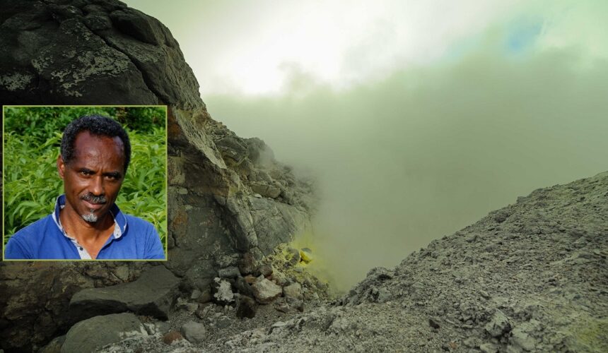 Photomontage Henry Joseph / La Soufrière – Guadeloupe Photo: Witt BNP Sipa