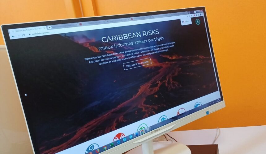 Page d’accueil du portail caribéen de prévention des catastrophes naturelles de la Croix rouge. Photo : LCG
